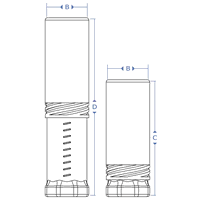Round Telescopic Locking Screw Tubes